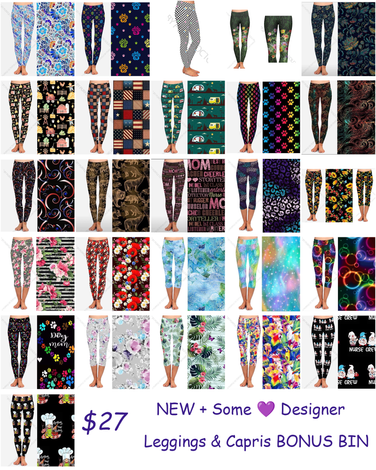 NEW + Some 💜 Designer Leggings &amp; Capris BONUS BIN