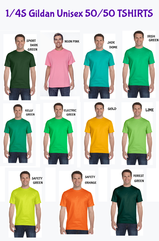 10007 1/4S Gildan Unisex 50/50 TSHIRT 1 976-986