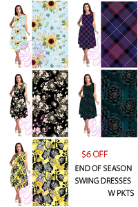 $6 OFF END OF SEASON 💜 SWING DRESSES w PKTS 💜 Only $39 💜