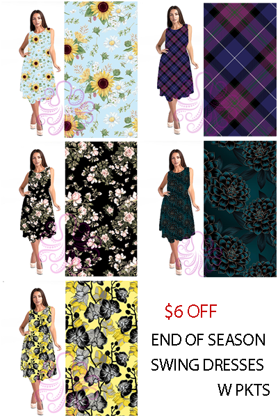 $6 OFF END OF SEASON 💜 SWING DRESSES w PKTS 💜 Only $39 💜