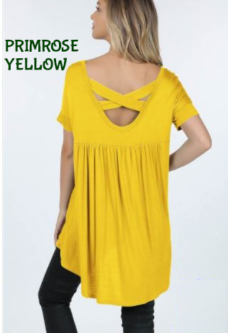 10004 1/4S HiLo X Back V Neck TOPS 314-324