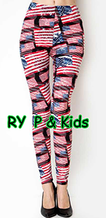 132 Hologram Flags LEGGINGS or KIDS JV-I20