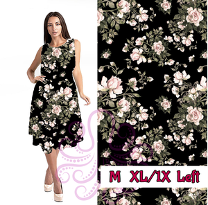 1581 0/0S Vintage Roses SWING DRESS w PKTS HQ-T101R