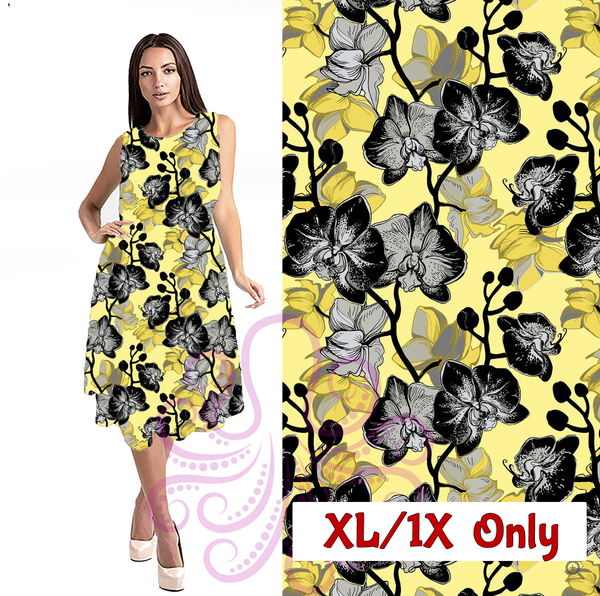 1584 0/0S Orchid Inprint SWING DRESS w PKTS HQ-T81C