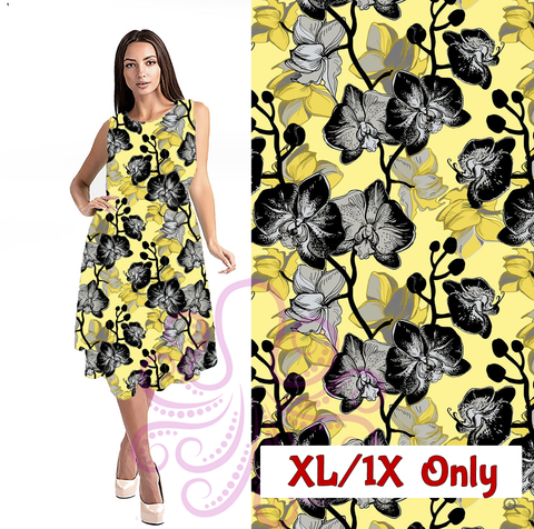 1584 0/0S Orchid Inprint SWING DRESS w PKTS HQ-T81C
