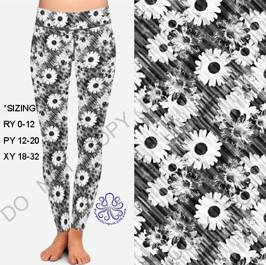 7179 Chained Floral DESIGNER LEGGINGS HQ-F49A G