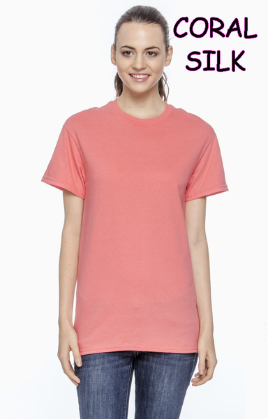 20420 1/4S Gildan Unisex PREM T in CORAL SILK HQ-Q24 G