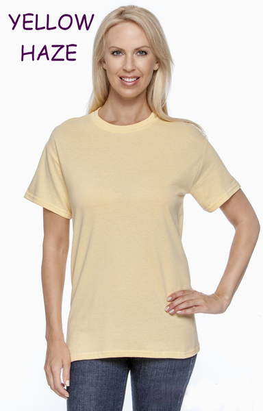 20427 1/4S Gildan Unisex PREM T in YELLOW HAZE HQ-Q33C G