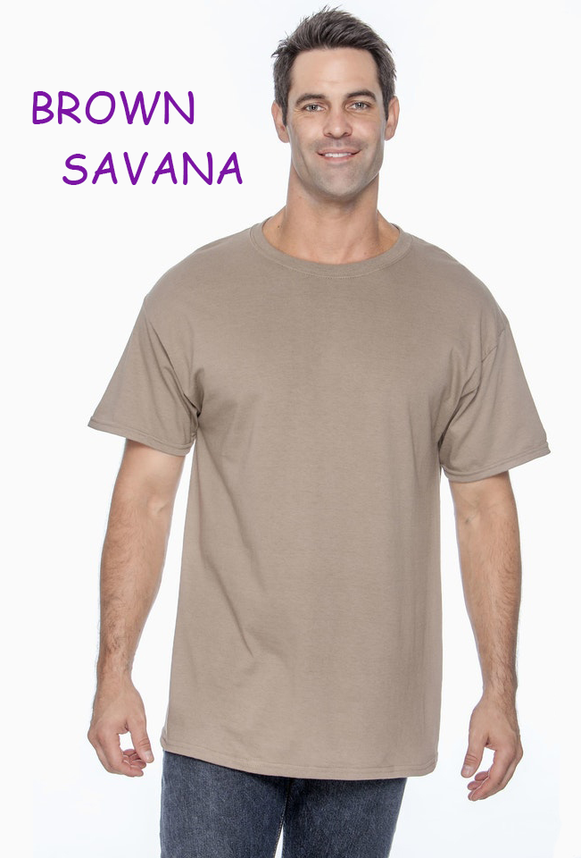 20434 1/4S Gildan Unisex PREM T in BROWN SAVANA HQ-Q42C G
