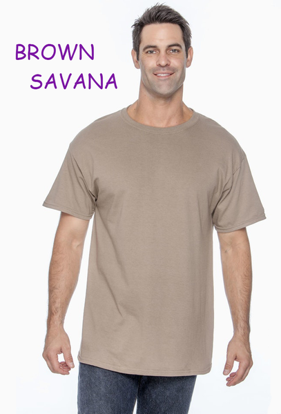 20434 1/4S Gildan Unisex PREM T in BROWN SAVANA HQ-Q42C G