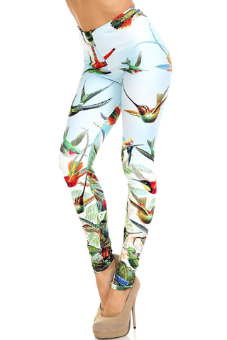 2507 Hummingbirds #6 PREM LEGGINGS HQ-HA1B