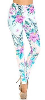 2519 Lavender Lillies PREM LEGGINGS HQ-B34B