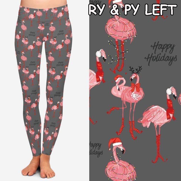 285 Merry Flamingo DESIGNER LEGGINGS HQ-BBOKDS