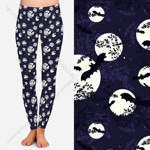 296 Moon Bats DESIGNER LEGGINGS HQ-BBOK