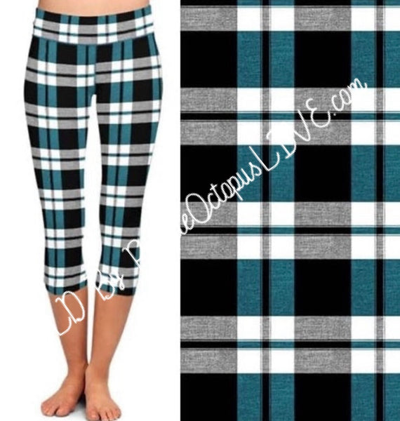 7399 What Color Green Plaid DESIGNER LEGGINGS HQ-BBOK G