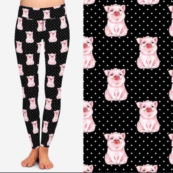 407BB Polka Pigs DESIGNER LEGGINGS HQ-BBOK