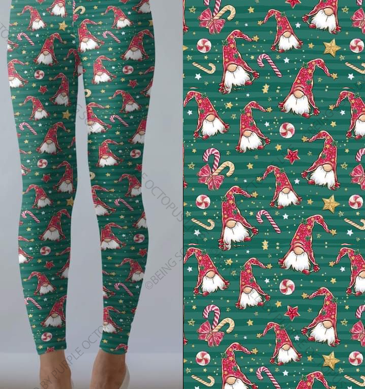6045 Gnome For Christmas DESIGNER LEGGINGS HQ-N100