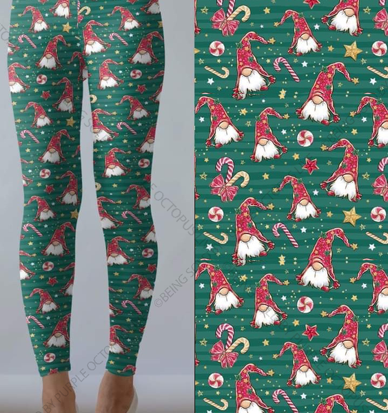6045 Gnome For Christmas DESIGNER LEGGINGS HQ-N100