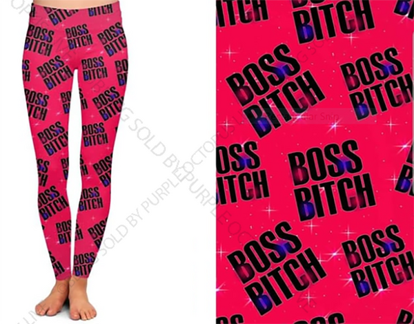 7077 Boss Bitch DESIGNER LEGGINGS HQ-F41B