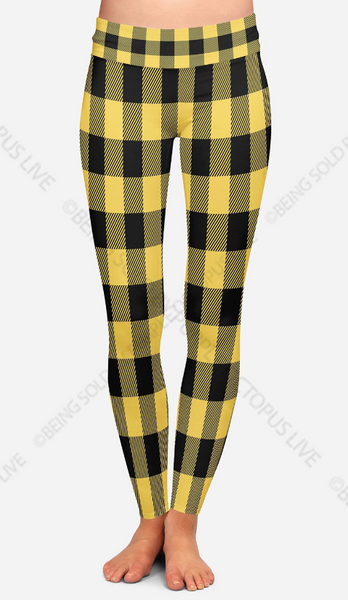 7093 Radiant Plaid DESIGNER LEGGINGS HQ-I6B G