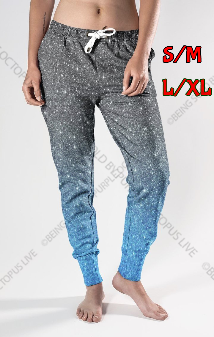 7115 Blue Sparkle DESIGNER JOGGERS HQ-PBB
