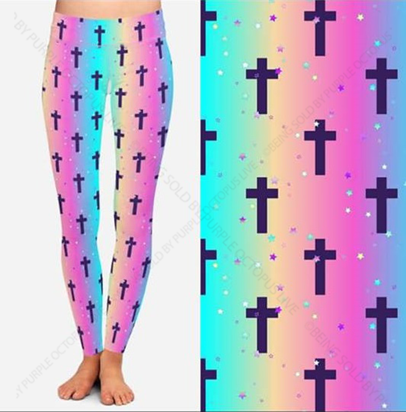 7178 Rainbow Cross DESIGNER LEGGINGS HQ-EASTER G