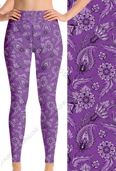 7234 Purple Bandana DESIGNER LEGGINGS HQ-PBB SO G