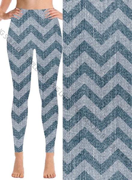 7250 Denim Look Chevron DESIGNER LEGGINGS HQ-BBOK