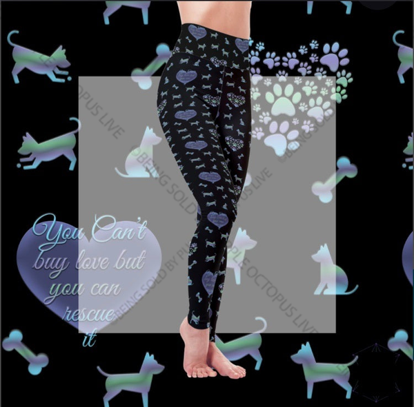 7276 More Dog Rescue DESIGNER LEGGINGS HQ-K14T