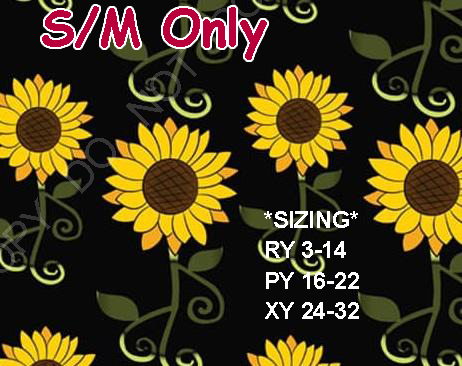 7381yj Sunflowers & Vines DESIGNER Yoga JOGGERS HQ-BBOK