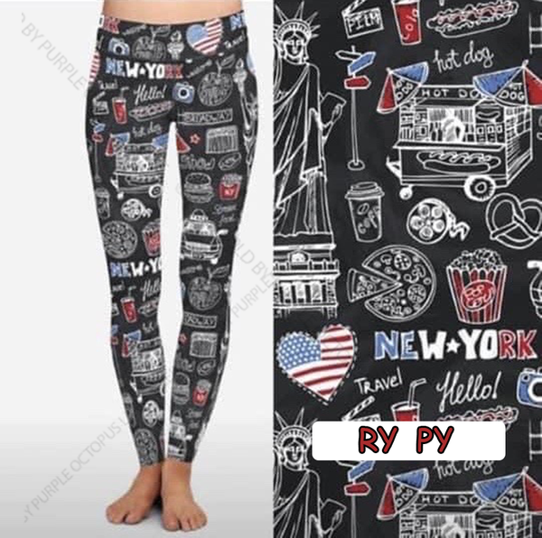 7542 New York New York DESIGNER LEGGINGS HQ-D17B G