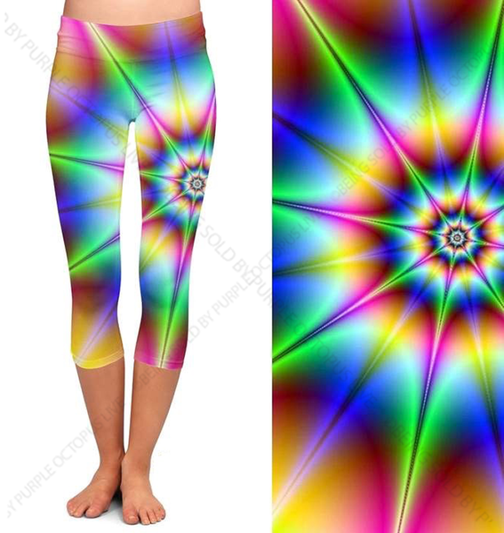 7552 Tie Dye Flare DESIGNER LEGGINGS HQ-PBB SO G