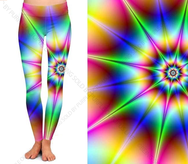 7552 Tie Dye Flare DESIGNER LEGGINGS HQ-PBB SO G