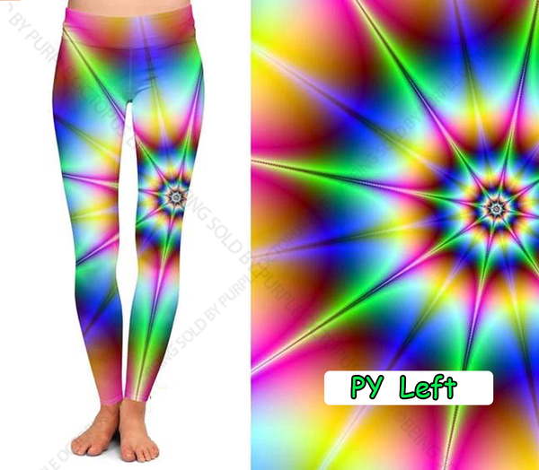 7552 Tie Dye Flare DESIGNER LEGGINGS HQ-PBB SO G