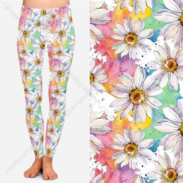 7621 Flower Power DESIGNER LEGGINGS HQ-PBB