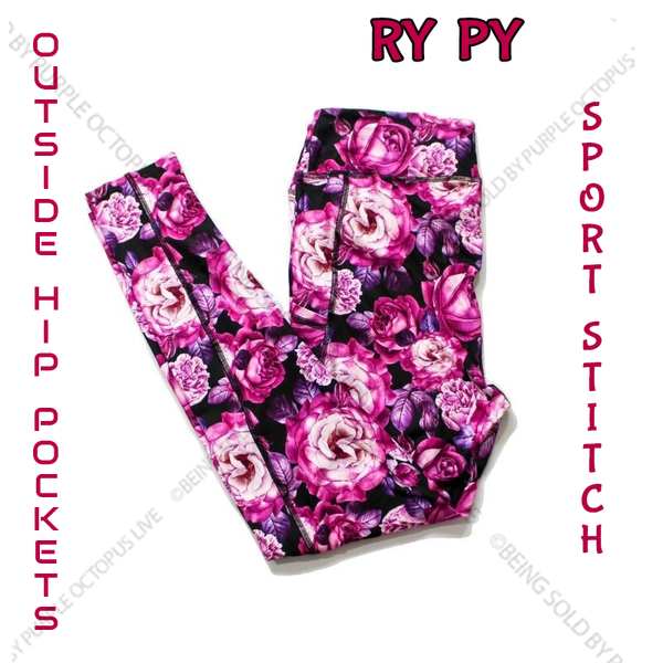 7648 Mauve Mood w PKTS DESIGNER LEGGINGS HQ-PBB
