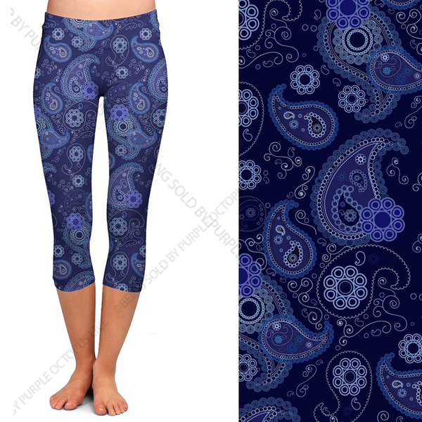 7696 Blue Paisley Blues DESIGNER CAPRI HQ-PBB G