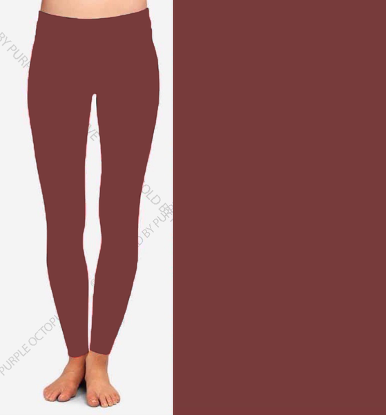 7698 SOLID Sangria DESIGNER LEGGINGS HQ-HS66B G
