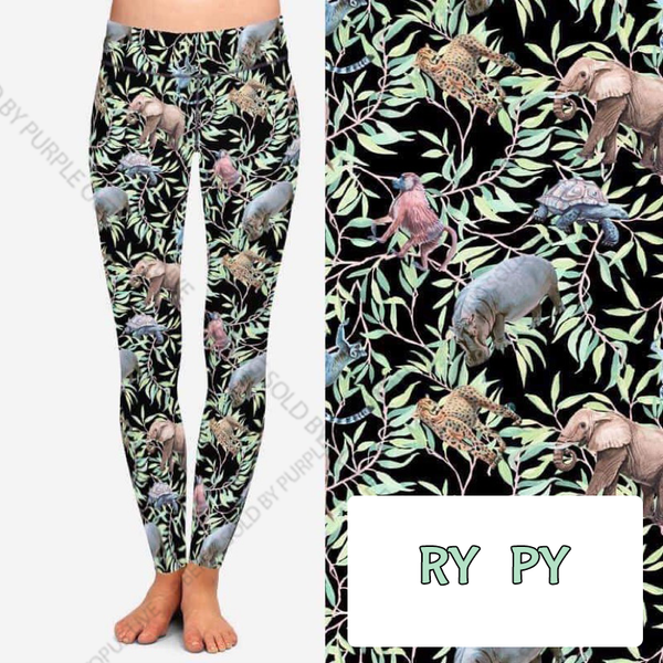 7710 Safari & Vines DESIGNER LEGGINGS HQ-N111T