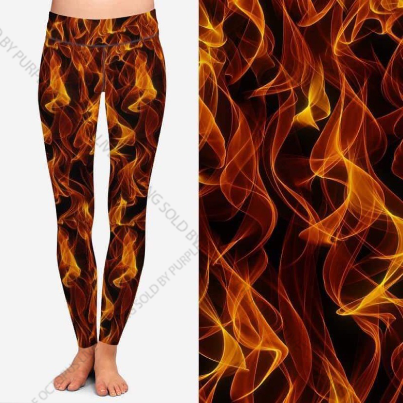 7711 Flames DESIGNER LEGGINGS HQ-N116T