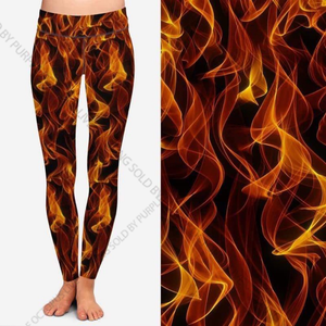 7711 Flames DESIGNER LEGGINGS HQ-N116T