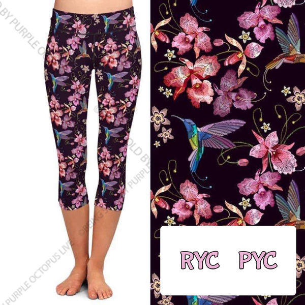 7714c Orchids & Hummingbirds DESIGNER CAPRIS HQ-T21A