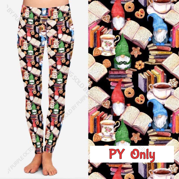 7716 Book Gnomes DESIGNER LEGGINGS HQ-AA8T G
