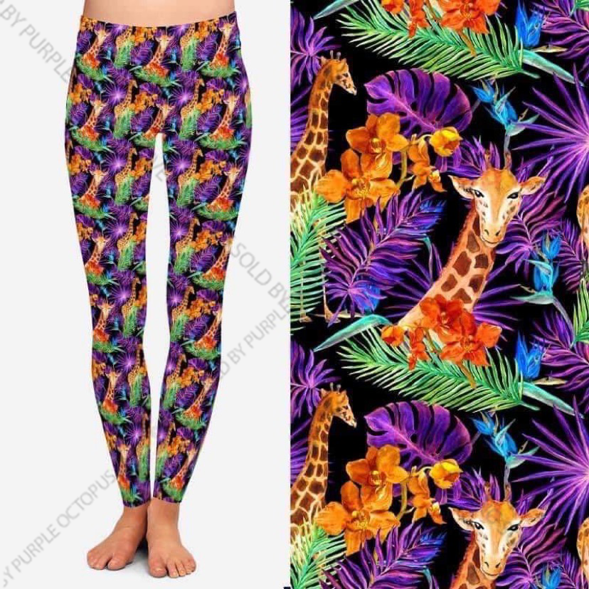 7723 Giraffes In The Jungle DESIGNER LEGGINGS HQ-G16A G