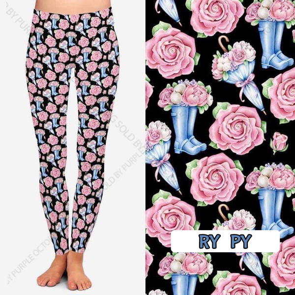 7734 Rain Boots & Umbrellas DESIGNER LEGGINGS HQ-G48A G