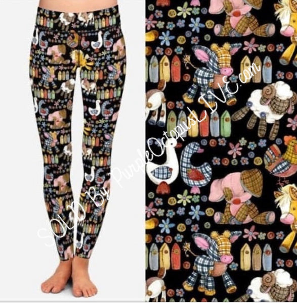 7337 Quilted Farm DESIGNER LEGGINGS HQ-BBOK