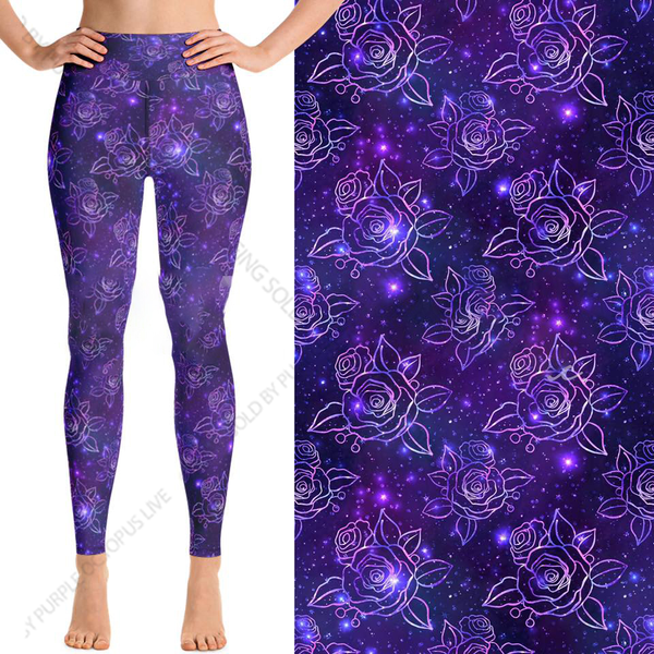 804 Galaxy Roses DESIGNER LEGGINGS HQ-HA18A G