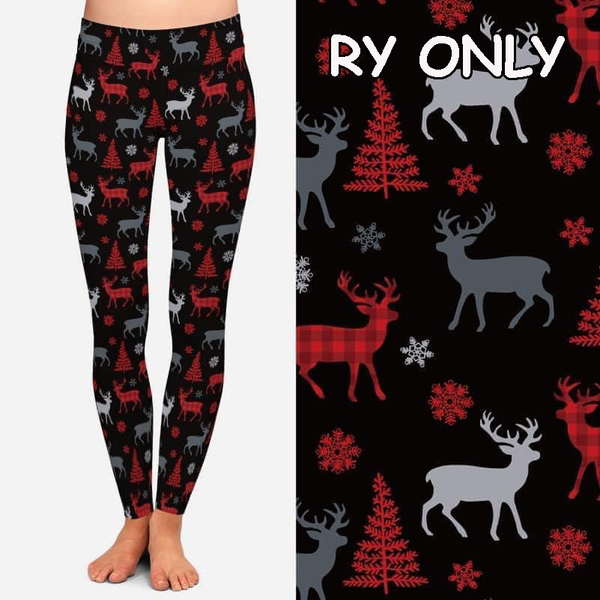 9052 Xmas Deer Trio DESIGNER LEGGINGS HQ-BBOKDS SO