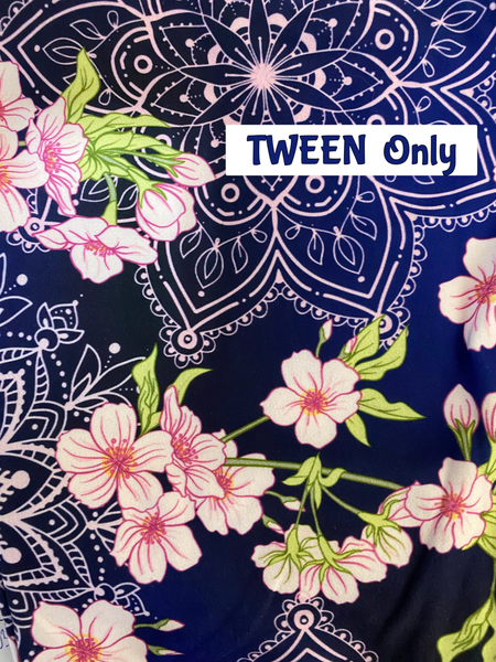 9073 Pink Mandala Floral DESIGNER LEGGINGS HQ-BBA2