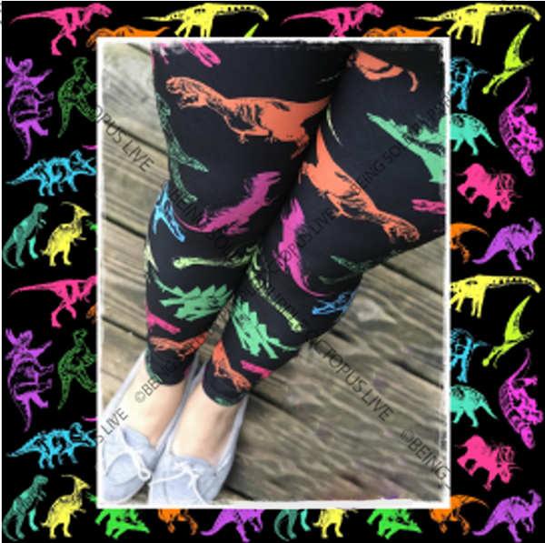 9134 Dinosaurs DESIGNER LEGGINGS HQ-PBB G